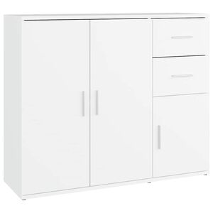vidaXL Sideboard White 91x29.5x75 cm Engineered Wood