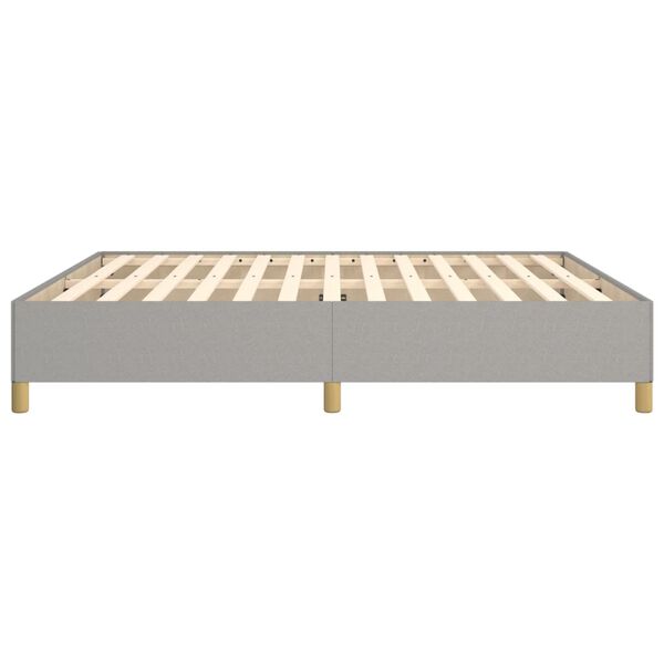 vidaXL Bed Frame without Mattress Light Grey 180x200 cm Super King Fabric