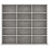 vidaXL CD Cabinet Concrete Grey 100x23x89.5 cm Engineered Wood