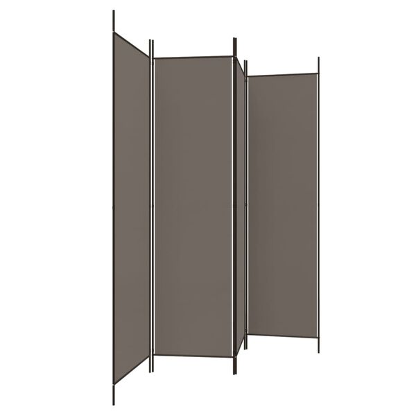 vidaXL 4-Panel Room Divider Anthracite 200x200 cm Fabric