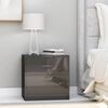 vidaXL Bedside Cabinets 2 pcs High Gloss Grey 40x30x40 cm Engineered Wood