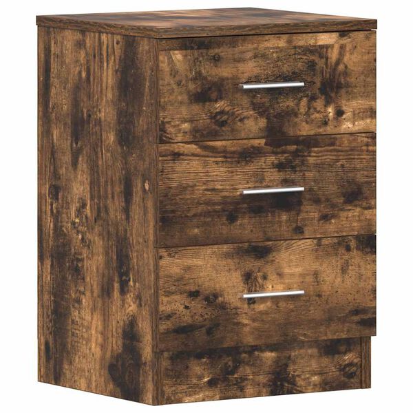 vidaXL Bedside Cabinets 2 pcs Smoked Oak 38x35x56 cm Engineered Wood