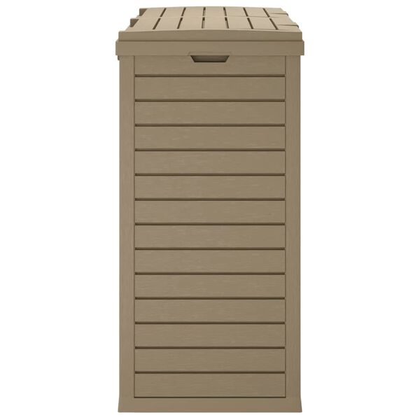 vidaXL Outdoor Garbage Bin Light Brown 78x41x86 cm Polypropylene