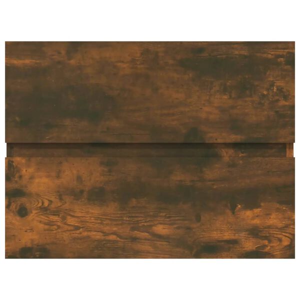 vidaXL Sink Cabinet Smoked Oak 60x38.5x45 cm Engineered Wood
