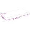 vidaXL Wall Shelf Light Brown 80x40x(2-4) cm Treated Solid Wood Oak