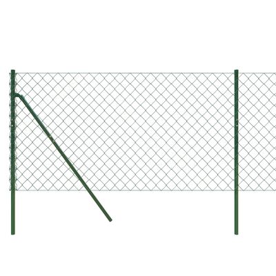 vidaXL Chain Link Fence Green 0.8x10 m, green vidaXL Chain Link Fence Green 0.8x10 m
