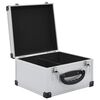 vidaXL CD Case for 40 CDs Aluminium ABS Silver