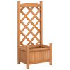 vidaXL Planter | Brown | Solid fir wood | Medium | Planter | Rectangular
