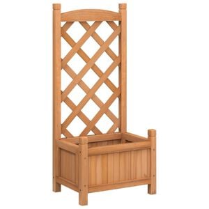 vidaXL Planter | Brown | Solid fir wood | Medium | Planter | Rectangular