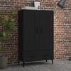 vidaXL Highboard Black 70x31x115 cm Engineered Wood