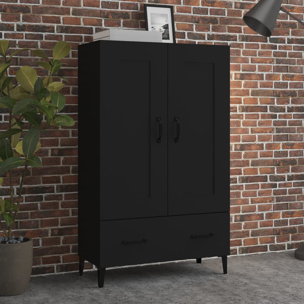 vidaXL Highboard Black 70x31x115 cm Engineered Wood