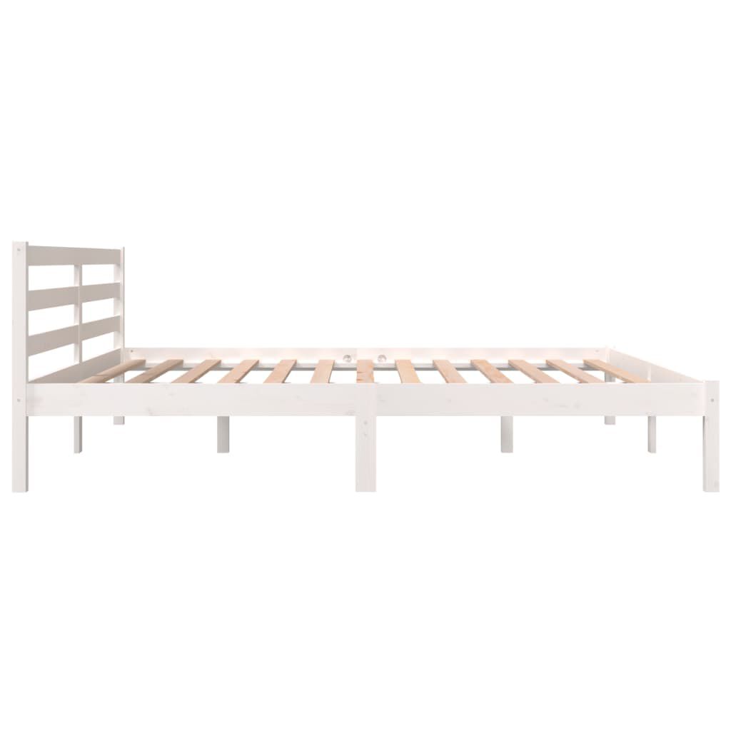 vidaXL Bed Frame without Mattress 180x200cm White Super King Size