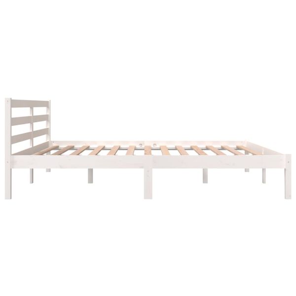 vidaXL Bed Frame without Mattress 180x200cm White Super King Size
