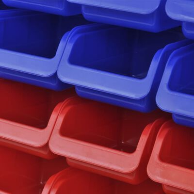 2 pcs Blue & Red Wall Mounted Garage Tool Organiser,  2 pcs Blue & Red Wall Mounted Garage Tool Organiser