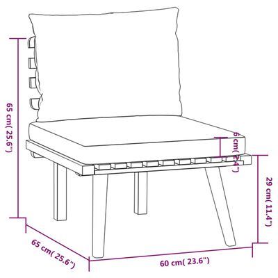 vidaXL 7 Piece Garden Lounge Set with Cushions Solid Wood Acacia,  vidaXL 7 Piece Garden Lounge Set with Cushions Solid Wood Acacia