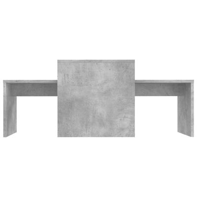 vidaXL Coffee Table Set Concrete Grey 100x48x40 cm Engineered Wood, concrete grey vidaXL Coffee Table Set Concrete Grey 100x48x40 cm Engineered Wood