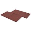 vidaXL Fall Protection Tiles 12 pcs Rubber 50x50x3 cm Red