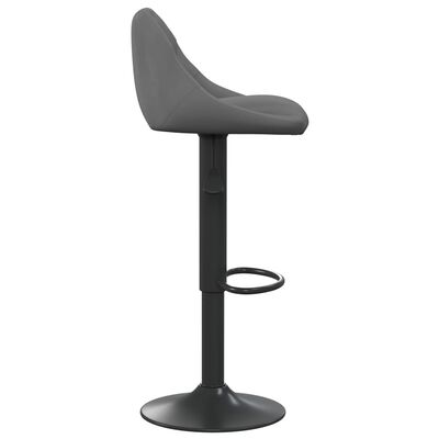 vidaXL Bar Stools 2 pcs Dark Grey Velvet, dark grey vidaXL Bar Stools 2 pcs Dark Grey Velvet