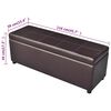 vidaXL Long Storage Bench Wood Brown