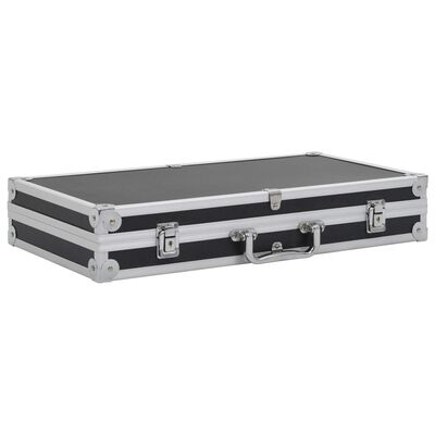 vidaXL Gun Case Aluminium ABS Black, black vidaXL Gun Case Aluminium ABS Black