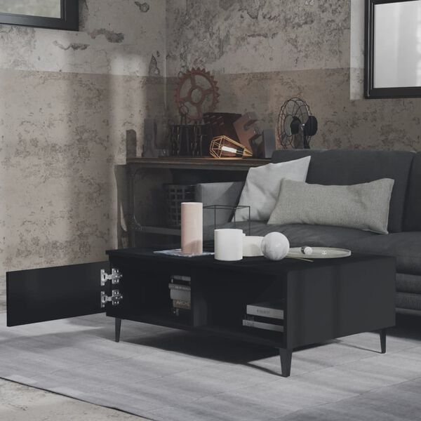 vidaXL Coffee Table Black 90x60x35 cm Engineered Wood