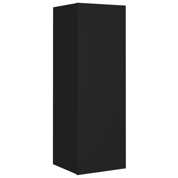 vidaXL 4 Piece TV Cabinet Set Black Engineered Wood