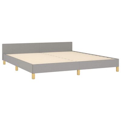 vidaXL Bed Frame without Mattress Light Grey 183x203 cm King Fabric, light grey vidaXL Bed Frame without Mattress Light Grey 183x203 cm King Fabric