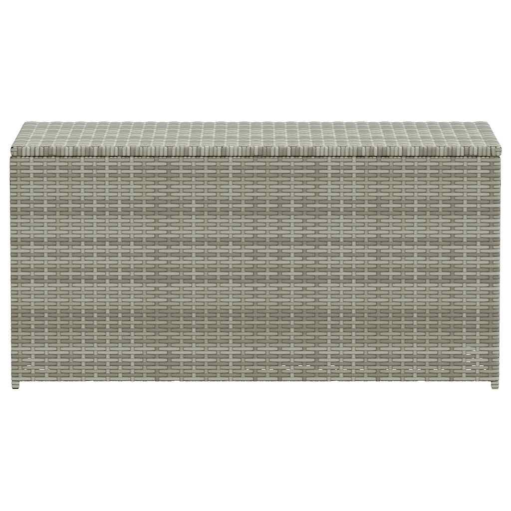 vidaXL Garden Storage Box Poly Rattan 100x50x50 cm Grey
