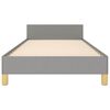 vidaXL Bed Frame without Mattress Light Grey 92x187 cm Single Fabric