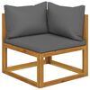 vidaXL 2-seater Garden Bench with Dark Grey Cushions