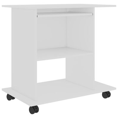 vidaXL Computer Desk White 80x50x75 cm Engineered Wood, white vidaXL Computer Desk White 80x50x75 cm Engineered Wood