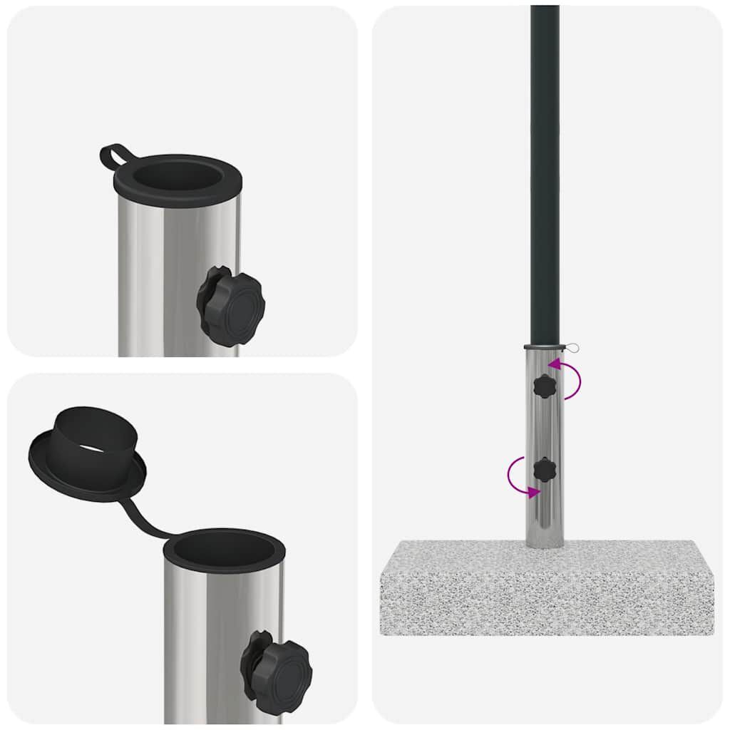 vidaXL Parasol Base Granite Rectangular 25 kg