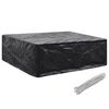 vidaXL Garden Furniture Cover | Black | Polyethylene, Aluminium | Large