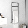 vidaXL Towel Rack Black 45x10x115 cm Steel