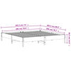 vidaXL Bed Frame without Mattress White 180x200 cm Super King Solid Wood Pine