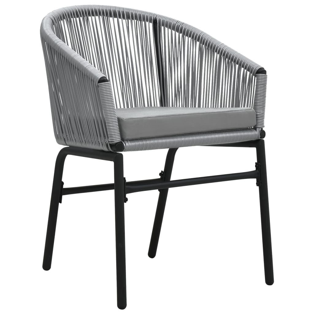 vidaXL 7 Piece Garden Dining Set Grey