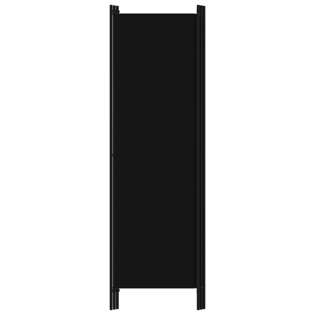 vidaXL 3-Panel Room Divider Black 150x180 cm