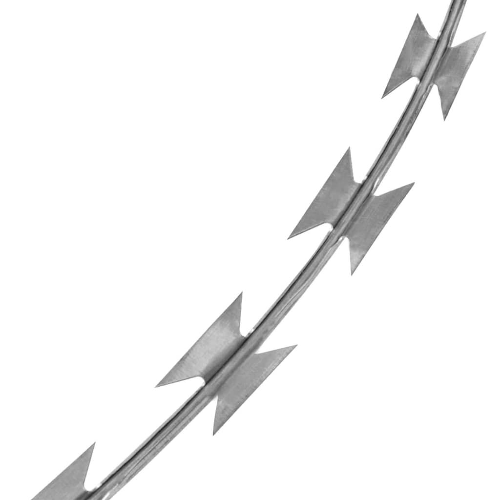 vidaXL BTO-22 Clipped Concertina Razor Wire Galvanised Steel 60 m