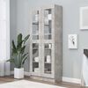 vidaXL Vitrine Cabinet Concrete Grey 82,5x30,5x185 cm Engineered Wood