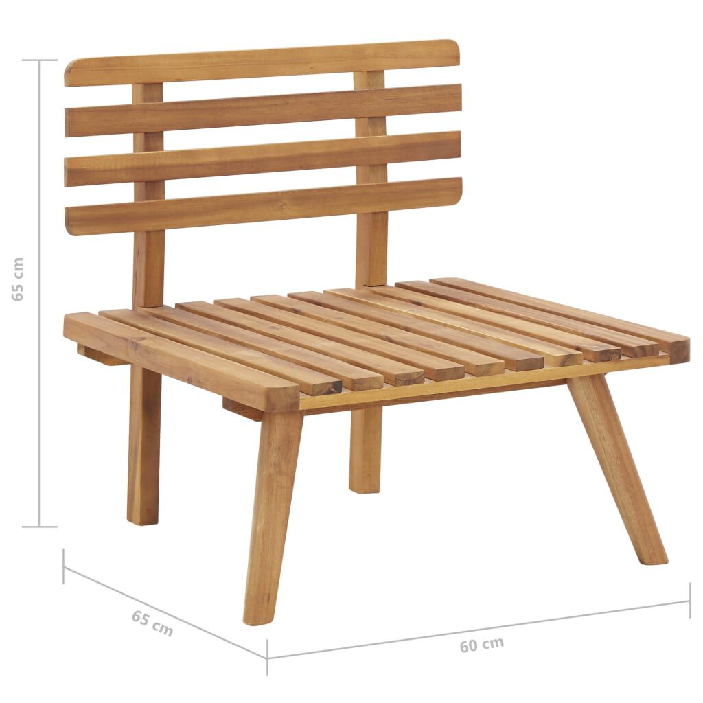 vidaXL 5 Piece Garden Lounge Set Solid Acacia Wood