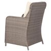 vidaXL Outdoor Chairs with Cushions 2 pcs Poly Rattan Brown