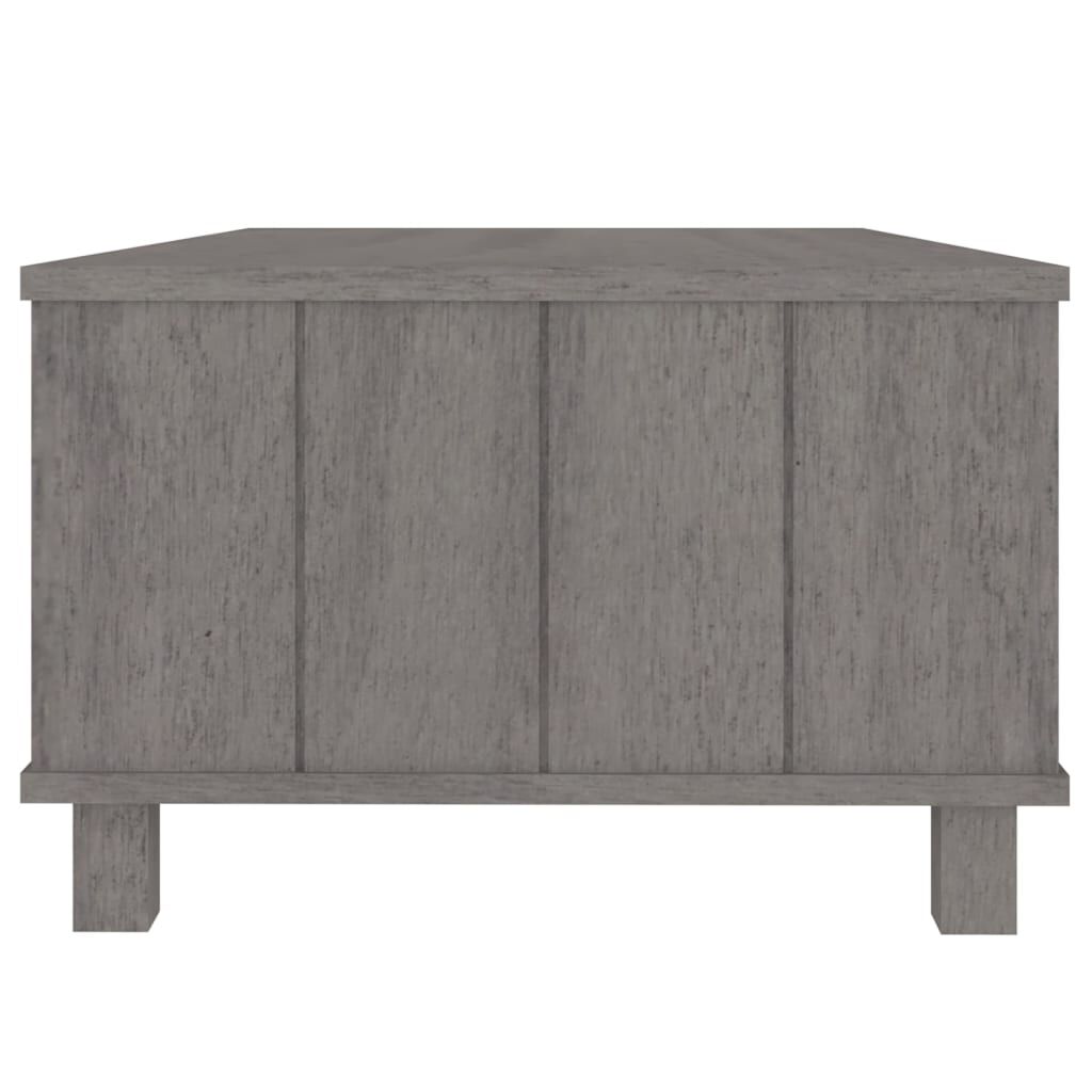 vidaXL Coffee Table HAMAR Light Grey 100x55x35 cm Solid Wood Pine