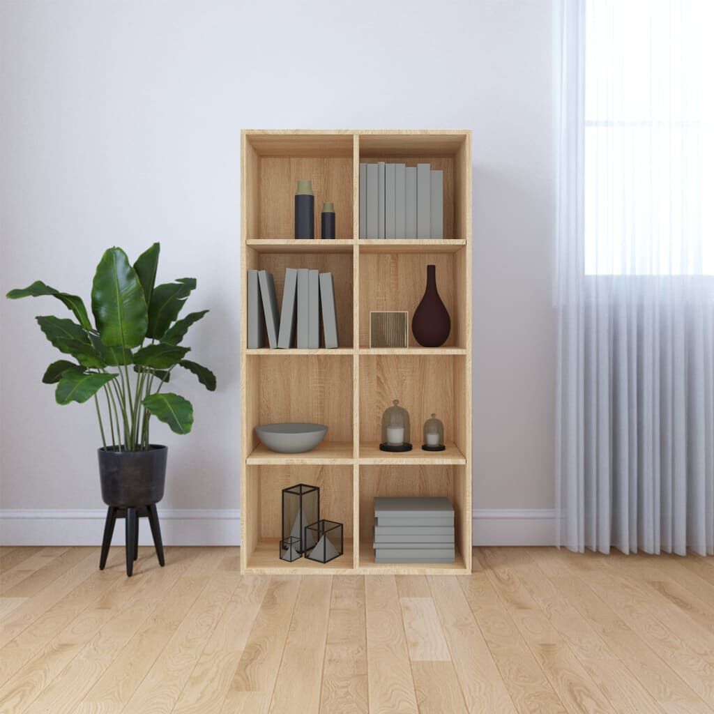 vidaXL Book Cabinet/Sideboard Sonoma Oak 66x30x130 cm Engineered Wood