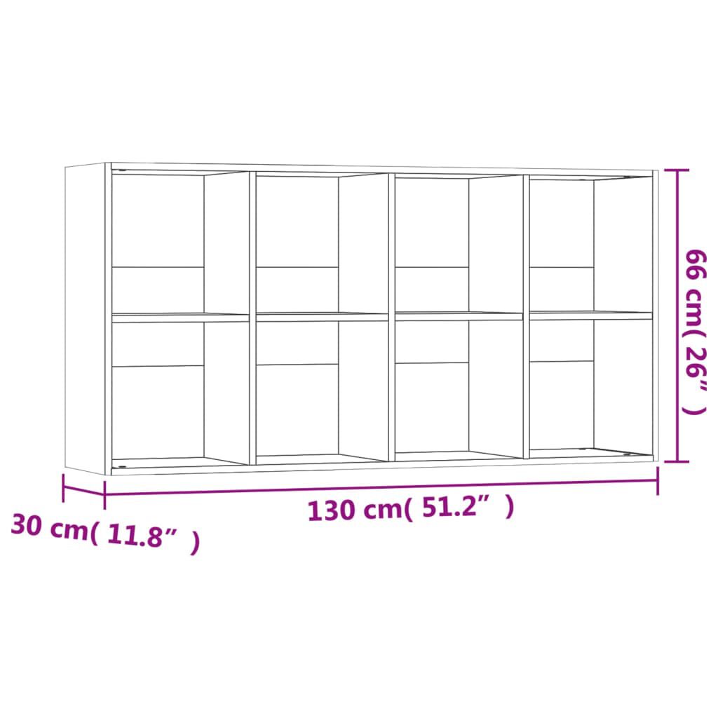 vidaXL Book Cabinet/Sideboard Sonoma Oak 66x30x130 cm Engineered Wood