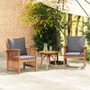 vidaXL Garden Chairs with Cushions 2 pcs Solid Acacia Wood