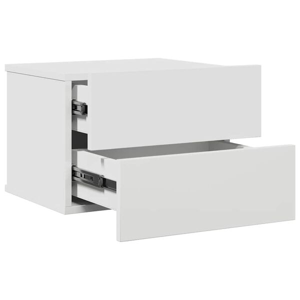 vidaXL Bedside Cabinet White 40x30x30 cm Engineered Wood