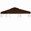 vidaXL 2-Tier Gazebo Top Cover 310 g/m&sup2; 3x3 m Brown