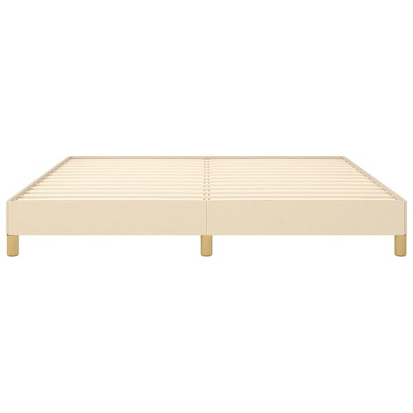 vidaXL Bed Frame without Mattress Cream 180x200 cm Super King Fabric