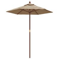 vidaXL Garden Parasol with Wooden Pole Taupe 196x231 cm
