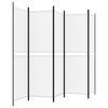vidaXL 5-Panel Room Divider White 250x180 cm Fabric